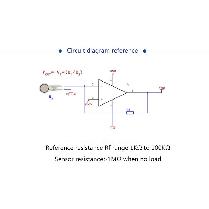 Force Sensor,0-10kg Force Sensitive Resistor Resistive Flexible Thin Film Force