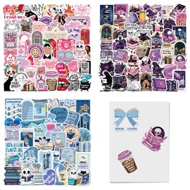 YSUY 150 PCS Scrapbooking Stickers, Holographic Bookish Sticker Pack for Journal, Laptop & Phone - Reading Stickers, Aesthetic Book Sticker for Water Bottles, Fun DIY Decals