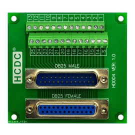 D-SUB Male-Female Breakout Board Terminal Block Interface Module (DB25)