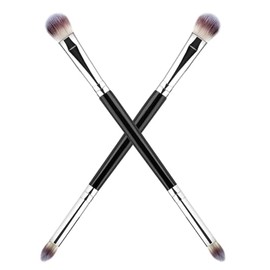 MUIIGOOD 2 Brochas Para Sombras De Ojos, Brochas Profesionales Para Maquillaje De Ojos, Brochas Para Mezclar Sombras, Corrector, Cejas, Delineador, Cerdas Suaves
