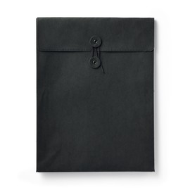 Muji Jeans Label Document Case with Ball String for A4 Dark Grey 84925009