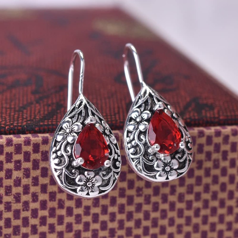 SUKKCCNO arete de plata S925 para mujer, con forma de