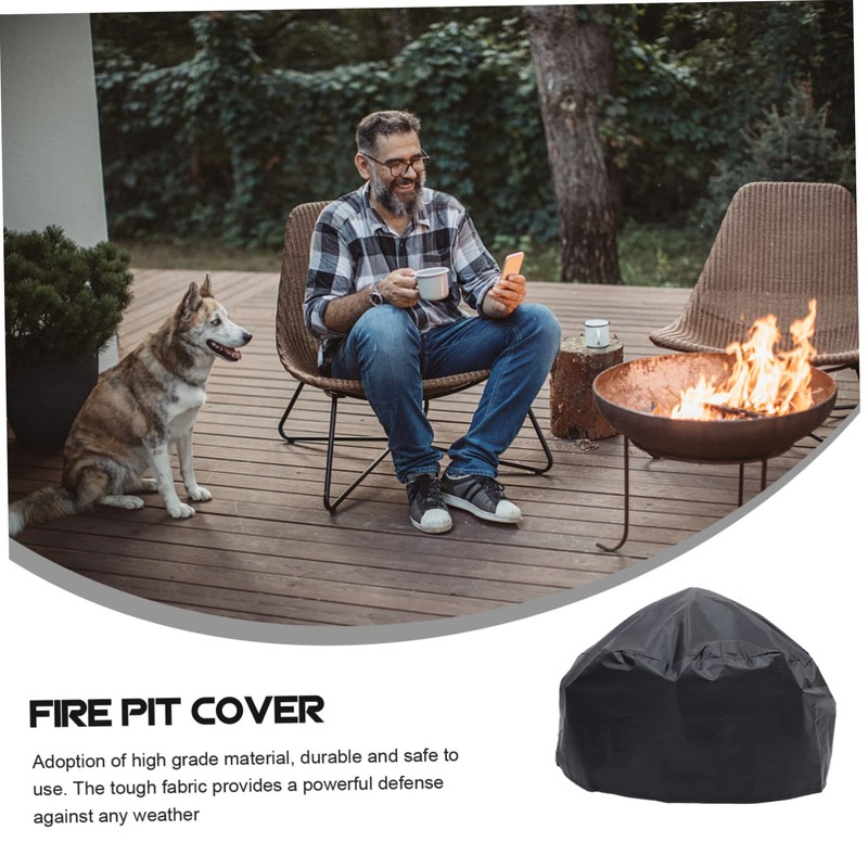 Levemolo Fire Pit Cover Outdoor Stove Protector Heavy Duty Patio
