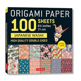 Origami Paper 100 sheets Japanese Washi 8 1/4" (21 cm): Extra Large Double-Sided Origami Sheets Printed with 12 Different Designs (Instructions for 5 Projects Included)
