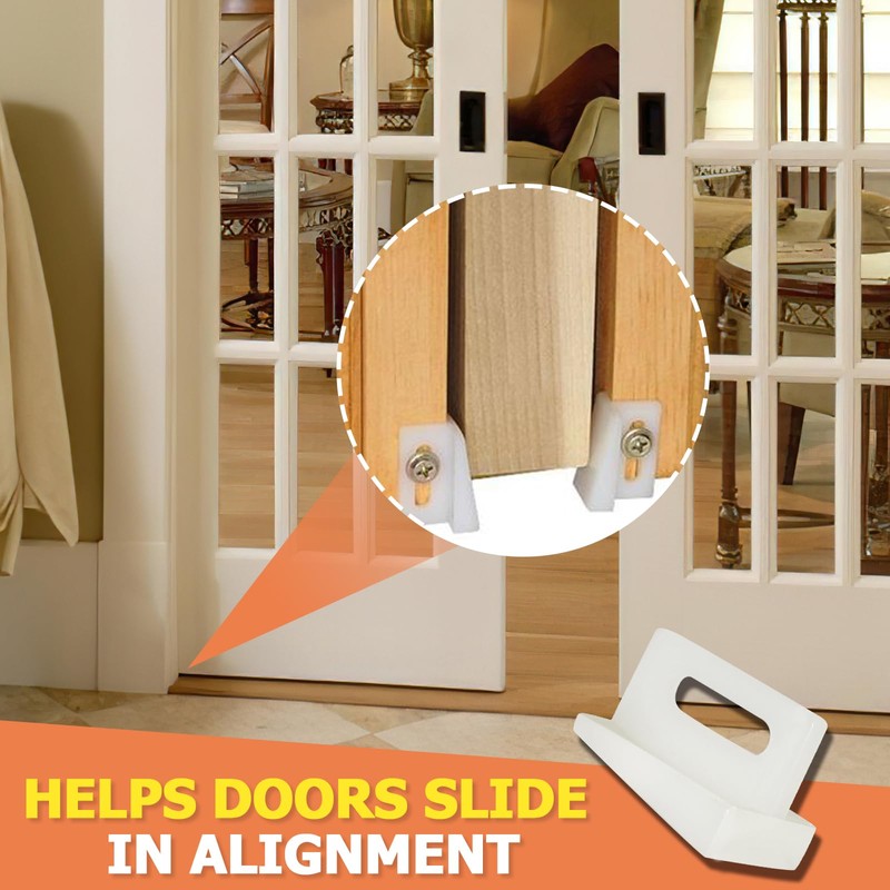 10 Pcs Pocket Door Bottom Guide, Plastic Sliding Door Track