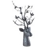 SiL Interiors Silver Reindeer Stag Freestanding 45cm Bust Head Christmas
