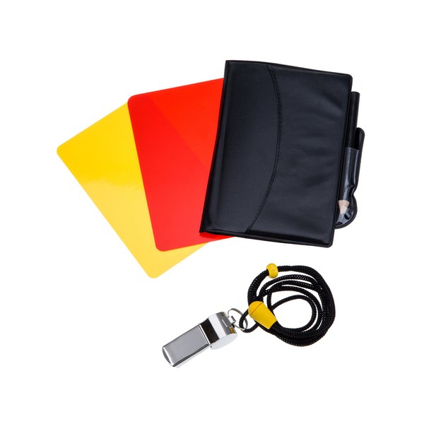 Mudder Sports Referee Card Set Red Card Yellow Card and Metal Referee Whistle Coach Whistle for Football Soccer