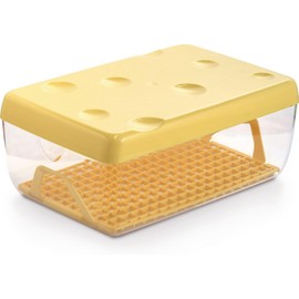 Snips Cheese Saver 3 LT, Cheese Container For Fridge, Cheese Box With Grid 26x17x10,5 Cm, Yellow Colour, Made In Italy, Bpa Free