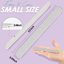 SALVMARY Professional Disposable Zebra Nail Files 100/180 Grit 5" Double Sided Emery Board Manicure Pedicure Tools 50Pcs