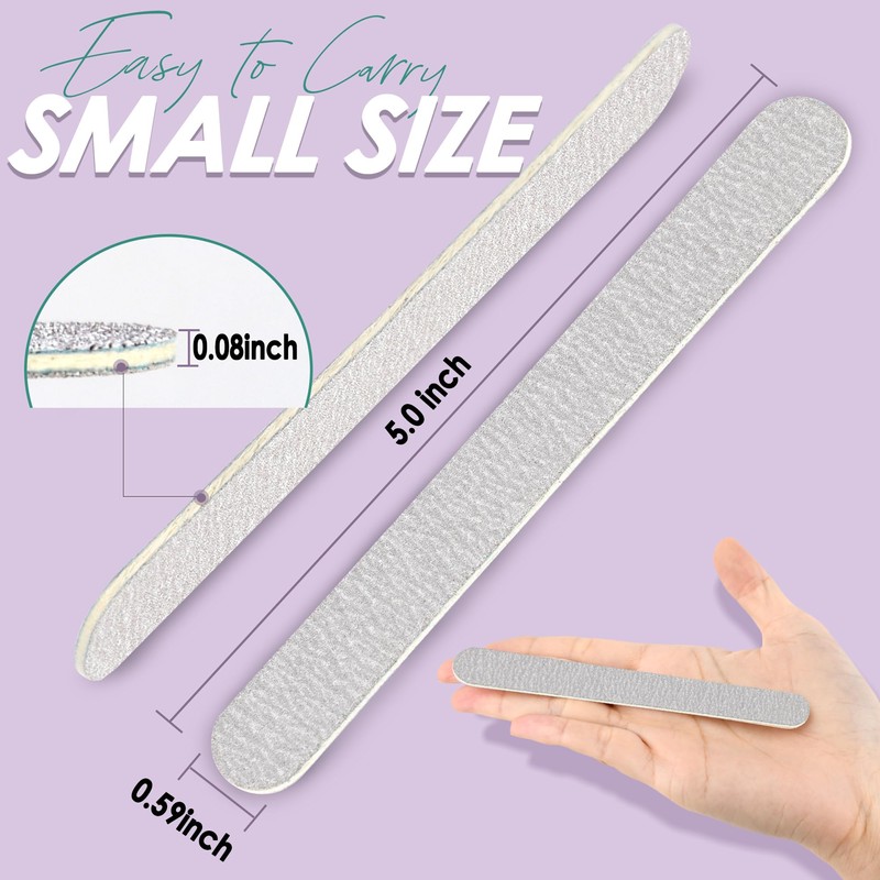 SALVMARY Professional Disposable Zebra Nail Files 100/180 Grit 5" Double