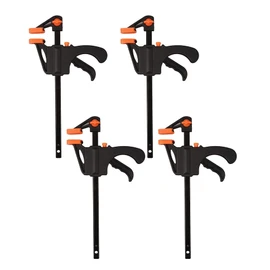Binnan Set of 4 Single-Handed Clamps Tensioner Set Screw Clamp Set Adjustable One-Handed Rod Clamp
