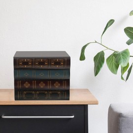 HOMSFOU Faux Books for Decoration Fake Book Storage Box Vintage Book Shaped Trinket Box Decorative Jewelry Case Hidden Secret Compartment Storage Money Keys and Other Valuables