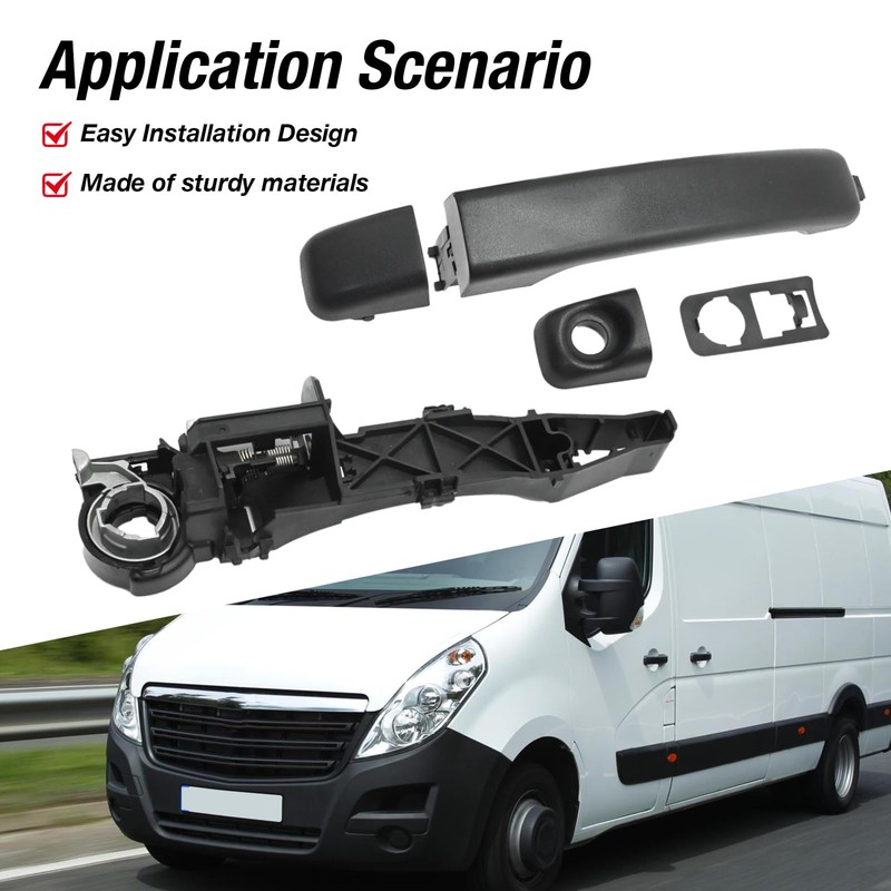 JUUDDENPARTS Left Side Sliding Door Handle, Replacement for Renault Master