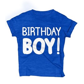 Lalo & Luna Happy Birthday Boy T-Shirt (1-12 Years Old) Toddlers to Kids Party Outfit Gift 5T Ry/H SS