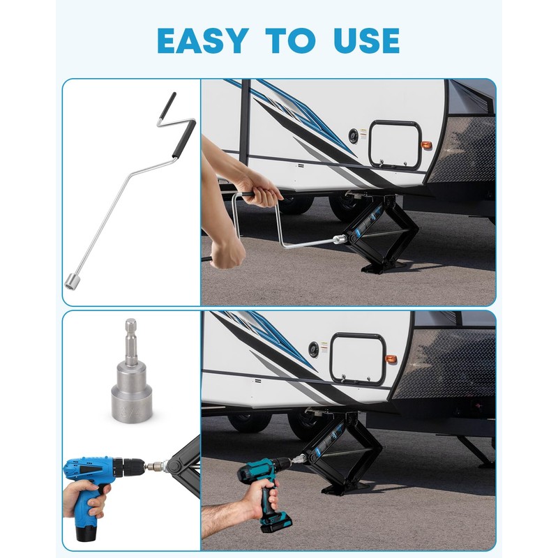 Kohree 6500lbs Heavy Duty RV Stabilizer Jacks 2 Pack, 24