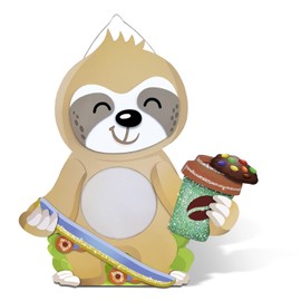 Ursus 187400003F - Lantern Craft Set Sloth, Complete Set for Making a Lantern Yourself, Includes Instructions (English language not guaranteed), Ideal for Parades or as Autumn Decoration, Medium