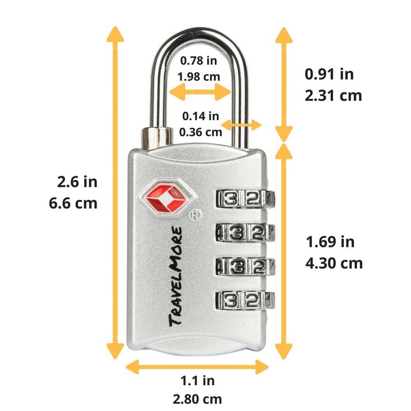 TSA Luggage Locks with 4 Digit Combination – Heavy Duty