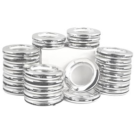 32 Pack Curtain Grommet Plastic Eyelet Rings Inner Diameter 1-9/16"(40mm) Curtain Eyelet Rings Nanoscale Low Noise Large Grommet Kit for Fabric (Bright)