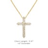 Agriajun Cubic Zirconia Gold Cross Pendant Necklace Link Chain for