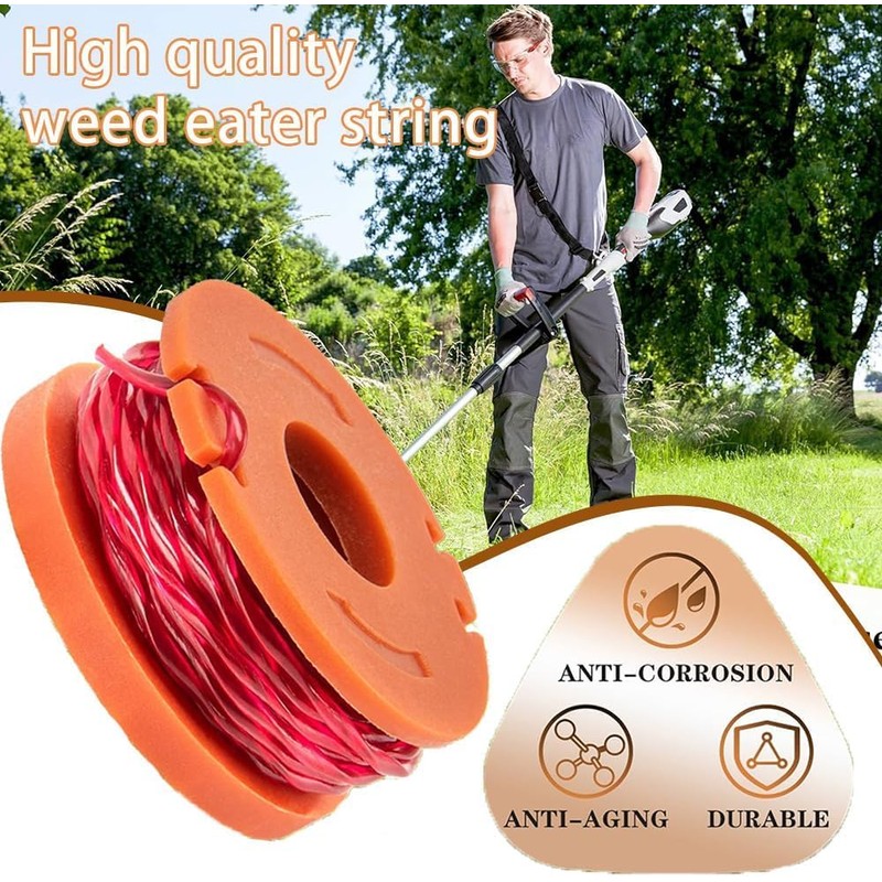 4Pcs Replacement Strimmer Line Compatible with Worx, WA0010 Strimmer Wire