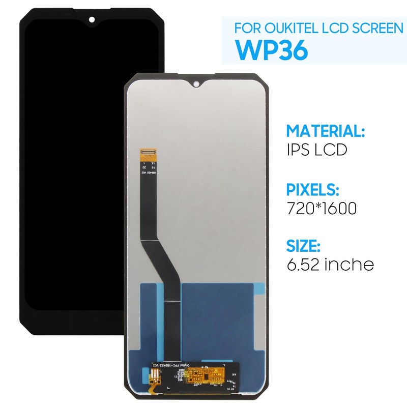 Reemplazo de visualización para Oukitel WP36 de 6.5 pulgadas, visualización