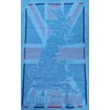 Great Britain Map Union Jack Flag Tea Towel United Kingdom