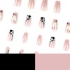 Press on Nails Medium Square Shapes 24Pcs Glossy Full Cover