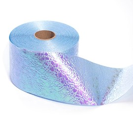 TCDesignerProducts Blue Iridescent Cracked Ice Textured Streamer Roll, 2 Inches x 75 Feet, Wedding Decorations