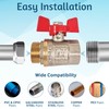 PipeSan Ball Valve 3/4 Inch Double Thread (Female/Male Thread) with