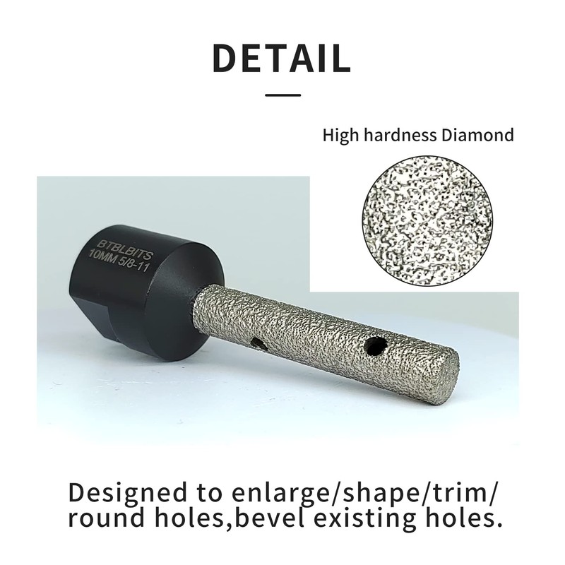 BTBLBITS Diamond Finger Bit Diamond Milling Bits 3/8" (10mm) for