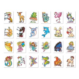 24 Tattoos * Boys & Girls * as Party Bags and Game for Children | 47324 | Mixed Themes | Sticker Tattoo Children's Tattoo Children's Birthday Birthday