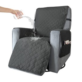 JUUXO Recliner Lift Chair Cover Waterproof Nonslip Dog Chair Cover Furniture Protector Recliner Slipcovers for Pets (Grey)