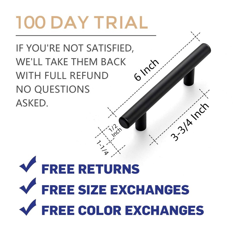 Ravinte 12 Pack 6 inch Cabinet Pulls Matte Black Stainless