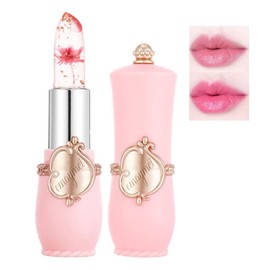 Tinted Lip Balm - Colour Changing Lip Balm Clear Flower Jelly Lipstick - Long Lasting Nutritious Moisturizer Lip balm - Cute Clear Lip Gloss Magic Lipstick for Women Girls