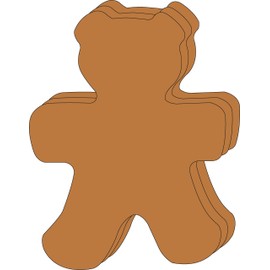 8” x 10” Teddy Bear Single Color Super Cut-Outs, 15 Cut-Outs in a Pack for Teddy Bear Picnics, Spring Crafts, Kids’ School Craft Projects.