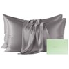 THXSILK Mulberry Silk Pillowcase Queen Size, Set of 2 Pillowcases,