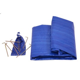 WHITEDUCK Waterproof Tent Footprint Canvas Cabin Tent Tarp Mat Ultralight for Portable Camping, Glamping, Outdoor with Pegs Pin (10'x10' Canvas Tent)