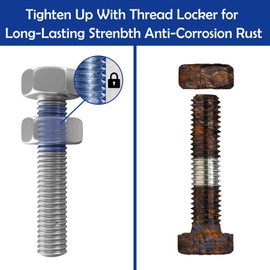 INNOVAYOU Thread Lock Bule, Medium Strength Lock Tight Thread Lock Anti-Rust&Loosening, Locktight Threadlock for Gap Filling and Tighten Bolts Nuts Fasteners 50ml Square Bottle