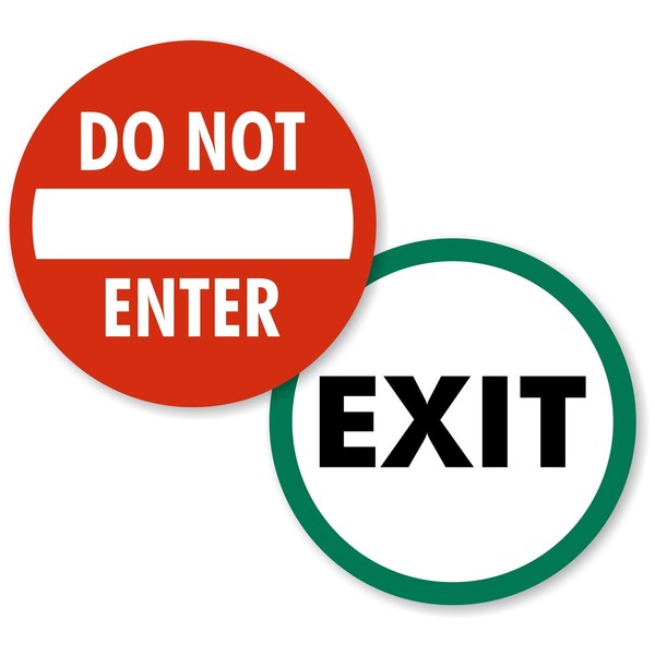SmartSign "Do Not Enter - Exit" Two-Sided Glass Door Decal |