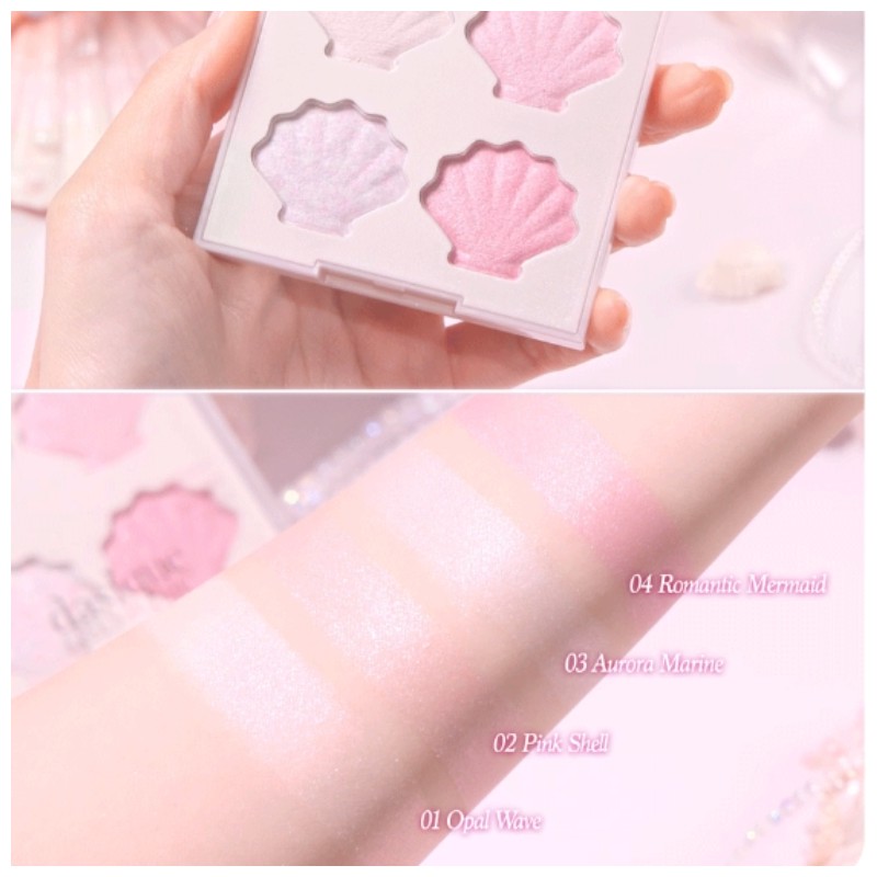DASIQUE Shine Glowy Highlighter Palette 5.5g [Twinkle Mermaid Collection]