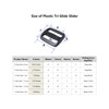 BOSWOAK Tri glide Sliders 1 1/2 Inch Plastic Tri Glide