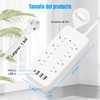 FANDBO 12 en 1 Regleta Multicontacto Extension USB, con 8
