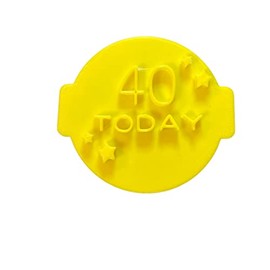 The Cookie Cutter Hub 40 Today Embosser n.º 117/sello para cupcakes, fondant, arcilla glaseada, decoración para hornear pasteles