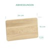 LAUBLUST Breakfast Board Made of Beech Wood Natural Approx. 24
