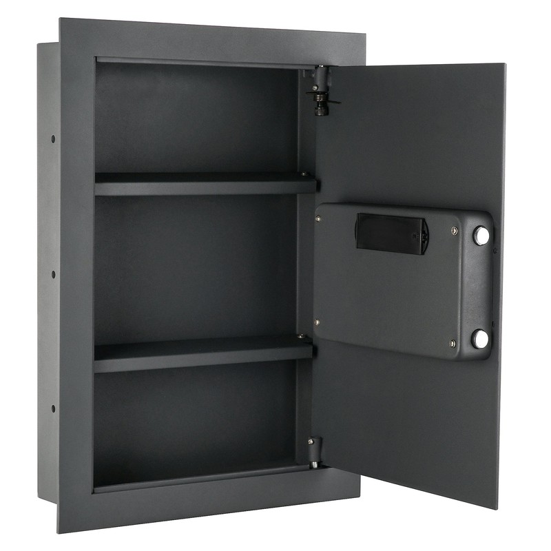In-Wall Safe with Electronic Keypad and 2 Manual Override Keys