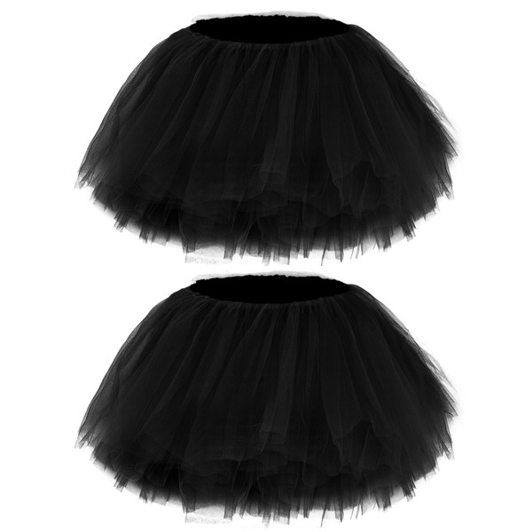 Yymobt 2 Pack Black Tutu Tulle Skirt for Women 5