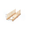 Shores Kitchenware Bamboo Plate/Lid Rack Holder Organizer (8 Slots)