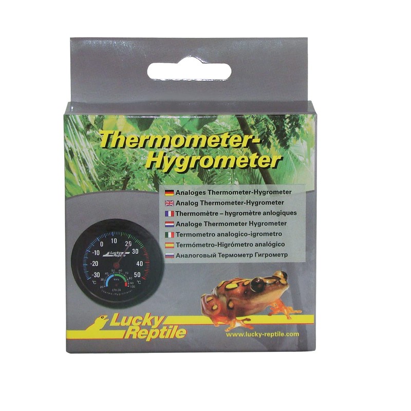 Lucky Reptile Thermometer Hygrometer Black