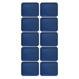 Replacement Lids for Pyrex 6-Cup Glass Food Storage Container Bowls, (8.75 x 6.75-Inch) Plastic Rectangle Lids Covers fits Pyrex 7211-PC, Airtight & Leakproof (10-Pack, Blue)