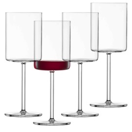 Schott Zwiesel Modo Red Wine Glass (Set of 4), Straightline Wine Glasses for Red Wine, Dishwasher Safe Tritan Crystal Glasses, Made in Germany (Item No. 119899)